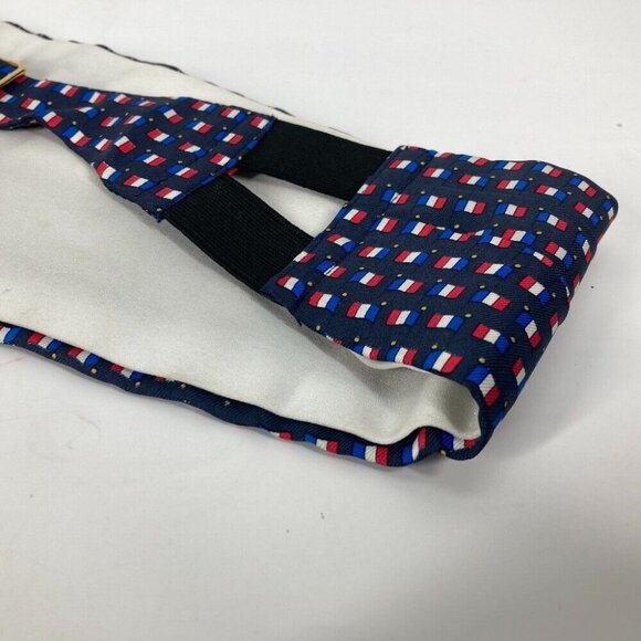 HERMES Accessories Cummer band belt silk blue - Picture 12 of 16